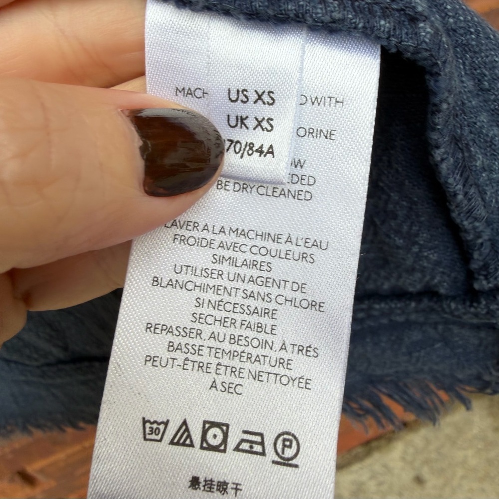 Anthropologie Pilcro Denim Kimono Jacket Open Front Drapey Boho oversized - Picture 9 of 11